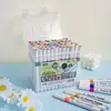 Set de Marcadores Acrílicos Pluma de Acuarela Infantil Pluma para Graffiti Artístico Opaco Impermeable Gran Capacidad Lavable