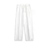 Pantalones Deportivos Negros de Seda Helada Transpirables Versátiles Simples Formales para Hombres y Mujeres de Talla Grande, Cordón Microelástico Casual