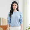 Cárdigan de Punto de Cachemira Hengyuanxiang Suéter de Lana para Mujer 2025 Otoño e Invierno Nuevo Estilo Suéter Sencillo Cálido Ropa de Abrigo
