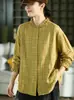 2026 Otoño Invierno Nueva Camisa de Manga de Linterna con Cuello de Encaje a Cuadros Camisa Holgada Oversize de Manga Larga Top Venta al por Mayor