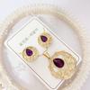 Set de Collar y Pendientes de Acero de Titanio de Alta Calidad, Nuevo Estilo Europeo y Americano, de Venta Caliente Transfronteriza, Joyería de Concha Genuina para Mujer, Precio Especial, Entrega Directa