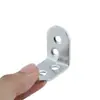 Venta al por mayor de fábrica código de ángulo chapado en zinc blanco código de ángulo recto de 90 grados soporte para tablero de armario de ropa código de ángulo en forma de L soporte para muebles