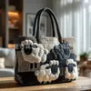 Bolso de Mano con Estampado de Moda Tendencia para Mujer 3D Transfronterizo Nuevo Producto Temu Amazon Bolso de Hombro Lona 300g