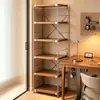 Estante clara estilo japonês, um design moderno de meados do século para uso doméstico, uma estante de livros de parede, uma estante simples e uma prateleira de exposição