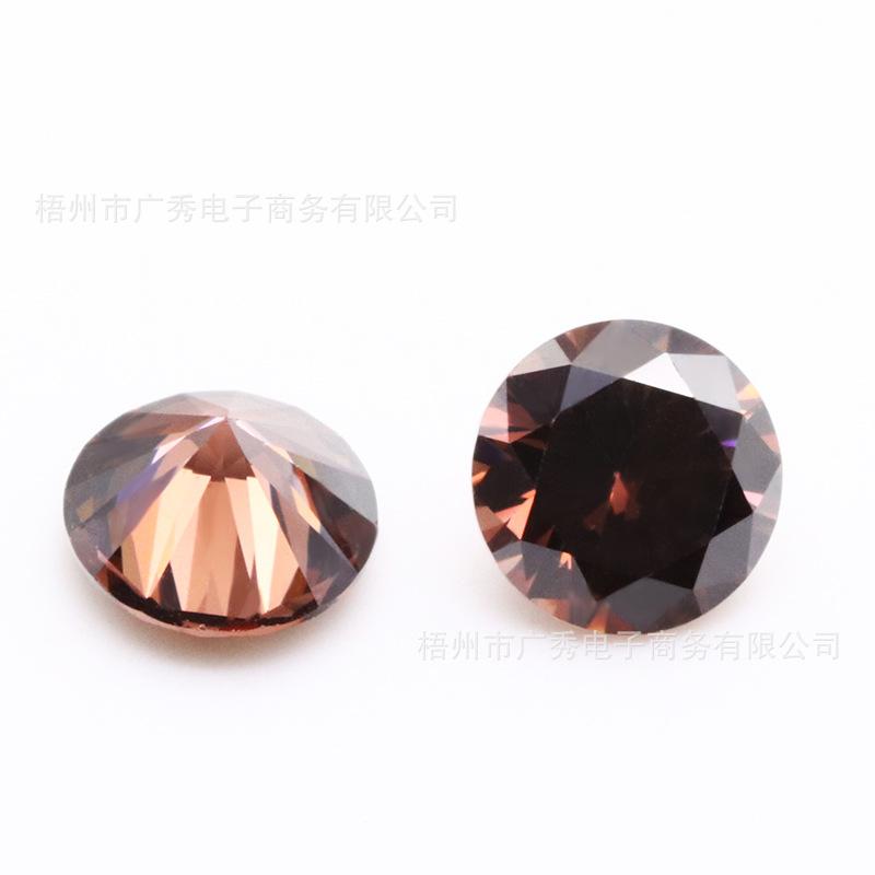 圆形咖啡锆石