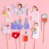 Decoración de Pastel para el Día del Médico 8.19: Ángel Vestido de Blanco Protegiendo la Vida, Agradecido por Tenerte, Inserto Decorativo para Hornear