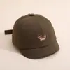Nova Touca de Baseball com Top Macio para Bebê com Design de Cachorrinho Bordado em Desenho Animado Fofo, Chapéu de Sol, Touca de Baseball Casual de Cor Sólida para Crianças