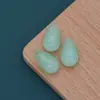 Imitación de Jade de Vidrio Verde Claro Verde Oscuro Colgante en Forma de Calabaza Jade Blanco Trébol de Cuatro Hojas Jade Amarillo Loto Collar Pulsera DIY Encanto
