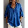 Ropa de Mujer Transfronteriza Amazon Otoño Nuevo Estilo Ropa de Mujer Casual Holgada Moda Color Sólido Manga Larga Solapa Cárdigan Camisa