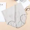 Venta directa en hilo de stock ropa interior de cintura media con lazo y huecos calados tallas grandes algodón en la entrepierna parte inferior triangular pantalones de semana para mujer