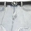 Nuevo Cinturón Retro de Moda Genial Hebilla Metálica Distintivo Simple para Hombre Cinturón Decorativo para Mujer Estilo ins Cinturón de Nicho