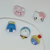 Accesorios Translúcidos de Resina de Cerdo Jingle Cat Accesorios de Pegamento Cremoso Pasador Funda para Teléfono Móvil Paquete de Materiales Hechos a Mano para DIY