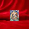 Novo Thangka do Tibete Pintado à Mão Thangka Dourado Thangka do Santo Padroeiro dos Doze Signos do Zodíaco Núcleo da Pintura Colar com Caixa de Aço Titânio