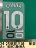 24-25 Manchester United Coleção Casa Roupas Infantis A+ Camisa Número Letra Estampa de Transferência Térmica Camisa