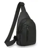 Bolsa de Peito Masculina de Alta Qualidade Tecida Macia PU Transversal Masculina Roupas de Trabalho de Negócios Mochila para Viagem de Lazer Esportes Bolsa de Peito