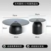 Mesa de Centro Sala de Estar Hogar Apartamento Pequeño Minimalista Mesa Lateral de Sofá Balcón Mesa de Té Vidrio Templado Redonda Estilo Combinación Mesa de Centro