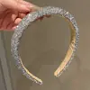 Faixa de Cabeça de Luxo Leve de Alta Qualidade com Crânio Cheio de Diamantes e Borda Larga para Mulheres, Versátil para Sair, Presilha de Cabelo para Prender o Cabelo, Faixa para Lavar o Rosto, Acessórios de Cabelo