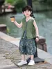 Conjunto de Chaleco de Verano Nuevo Estilo Chino Estilo Old Money para Niños 2026 Nuevo de Moda Conjunto de Dos Piezas para Pequeño Caballero