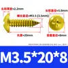Tornillos Autorroscantes Dorados de Acero Inoxidable 304 con Cabeza Redonda Phillips y Arandela Tornillos Autorroscantes Medianos con Cabeza de Panal M2/M3/M4