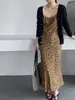 El Look Adelgazante de Ginger Chishan es Perfecto~ Vestido Floral de Tirantes Finos Estilo Retro para Mujer Que Resalta la Cintura Sin Destacar las Caderas 633