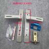 Puerta de baño, inodoro, cocina, puerta de aleación de aluminio, puerta de vidrio, cerradura de una sola lengüeta sin llave, 110 agujeros
