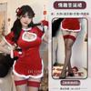 Yimeng Yao Vermelho Ano Novo Vestido de Natal Atmosfera Wear Feminino Terno Sexy Outono e Inverno Saia de Veludo