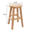 Taburete de Madera Maciza, Banco Pequeño Engrosado, Taburete Bajo para el Hogar, Taburete Redondo Pequeño Infantil Ensamblado, Taburete para Cambiarse los Zapatos, Duradero para Comer