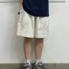 Shorts de Algodão Branco Plus Size Calças Cargo Verão Solto Estilo Unissex Masculino e Feminino Esportivo Casual Versátil Calças de Perna Larga