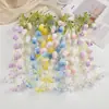 Decoración de Pared de Flores de Cadena de Lirio del Valle Simulación Corona Hecha a Mano DIY Adorno para la Cabeza Decoración de Boda Materiales de Flores Artificiales