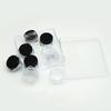 Paquete de 9 Botellas Cuadradas y Redondas de 2.5g Cajas de Empaque de Muestras para Cremas y Lociones Botellas de Almacenamiento para Accesorios de Uñas