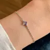Pulseira de Prata S925 "Flash Diamond Rainbow Candy" com Diamantes Coloridos de Trevo de Quatro Folhas para Mulheres, Joia de Luxo Leve com Zircônia Incrustada, Estilo Minimalista