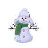 Lindo muñeco de nieve navideño sentado, adorno para ventana, gorro a cuadros de Rudolph, adorno decorativo al por mayor