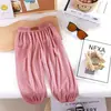 Pantalones Casuales de Verano para Niños y Niñas, Pantalones Jogger Linterna Modernos y con Estilo para Niños, Estilo Anti-Coreano, Seda de Hielo, Repelente de Mosquitos
