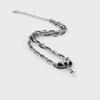 Collar de circonita negra con personalidad de lujo y nicho, joyería japonesa y coreana, cadena de clavícula para mujer, cadena de suéter.