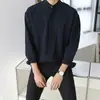 Camisa Masculina de Manga Longa Estilo Coreano High-End Bonita Estilo Preguiçoso Verão Masculino Casual Solta Primavera e Outono Jaqueta Camisa Tendência
