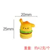 Mini Set de Juguetes de Comida, Hamburguesa de Animal Pequeño, Pan Simulado, Accesorios de Resina para DIY, Adornos de Juguete de Escritorio Yqt