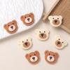 Acessórios de resina DIY de desenho animado transfronteiriços acessórios mão de borracha cabeça de urso presilha de cabelo feita à mão capa de celular acessórios para fivela de sapato