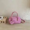 Bolso de Bowling de Lunares Estilo Coreano de Nicho para Mujer, Nuevo Modelo Verano 2026, Bolso de Mano de Nicho, Bolso Cruzado, Bolso de Hombro para Viajes Diarios