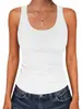 2026 Verano Transfronterizo Europeo y Americano Chica Caliente Color Sólido Tejido de Canalé Sin Mangas Camiseta sin Mangas Ropa para Mujer Sitio Independiente de Amazon