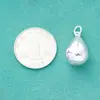 Colgante de Plata de Ley S925 de Gota de Agua Grande Brillante de 13 mm Cuerda para Collar DIY Accesorios de Material para Collar de Plata Colgante