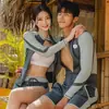 Traje de Buceo para Pareja Traje de Neopreno Dividido Adelgazante para Mujer Traje de Surfista de Manga Larga para Hombre Traje de Baño para Deporte contra Medusas Protección Solar