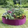 Bolsa de plantación de fieltro suministro transfronterizo jardín de flores redonda nutrición bolsa de planta no tejida bolsa para plántulas de verdura de jardín