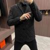Moda Masculina de Inverno, Top de Algodão de Manga Longa, Simples, Casual e Versátil, Jaqueta com Gola de Terno e Bolso Grande com Aba