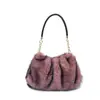Yue Zi 2026 Outono Inicial Nova Elegante de Alta Qualidade Doce Portátil de Alto Valor Original Moda Bolsa Transversal Bolsa de Pelúcia