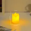 Vela Digital LED Luz de Vela Boca Ondulada Vela de Chá Gota de Lágrima Arranjo Criativo Decoração Festa de Halloween Luz de Vela Atacado
