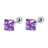 Aretes de corazón de circonita de acero inoxidable con aguja fina de 0.8 mm, aretes aptos para dormir, joyería para perforaciones de oreja en forma de estrella