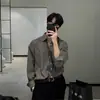 Camisa Marrom Manga Longa Masculina Estilo Old Money Atacado de Fábrica Transfronteiriço Verão Sem Ferro Secagem Rápida Estilo Old Money