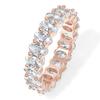 Anillo Más Vendido de eBay Estilo Europeo y Americano Anillo de Lujo de Zircón Anillo para Mujer con Incrustaciones de Diamantes Anillo de Compromiso Joyería para Banquete
