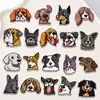 Novos Patches Bordados de Cabeça de Cachorro de Desenho Animado com Adesivo Termofusível para Roupas de Cachorro, Acessórios e Decoração de Bolsa, Atacado