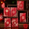 Mini sobres rojos para bodas, sobres rojos especiales para ceremonias de boda, sobres rojos creativos con la palabra "feliz", sobres rojos para regalar